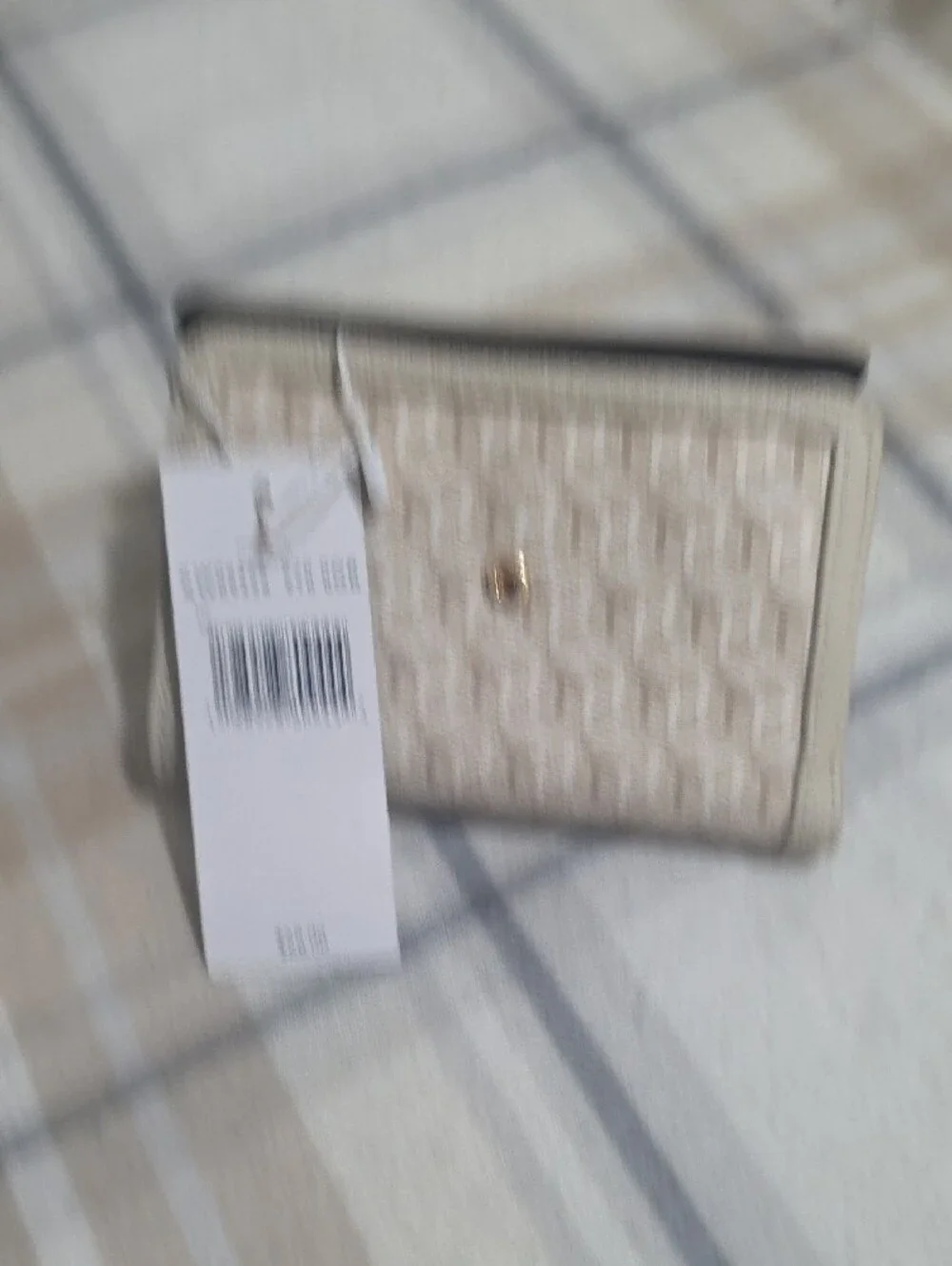 Tommy Hilfiger Beige & Cream Monogram Trifold Wallet